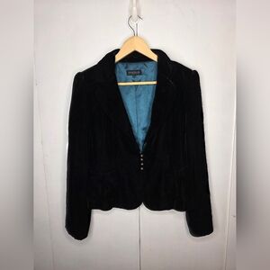 Marquis Lined Black Velvet Women's Jacket, Med, Long Sleeve.